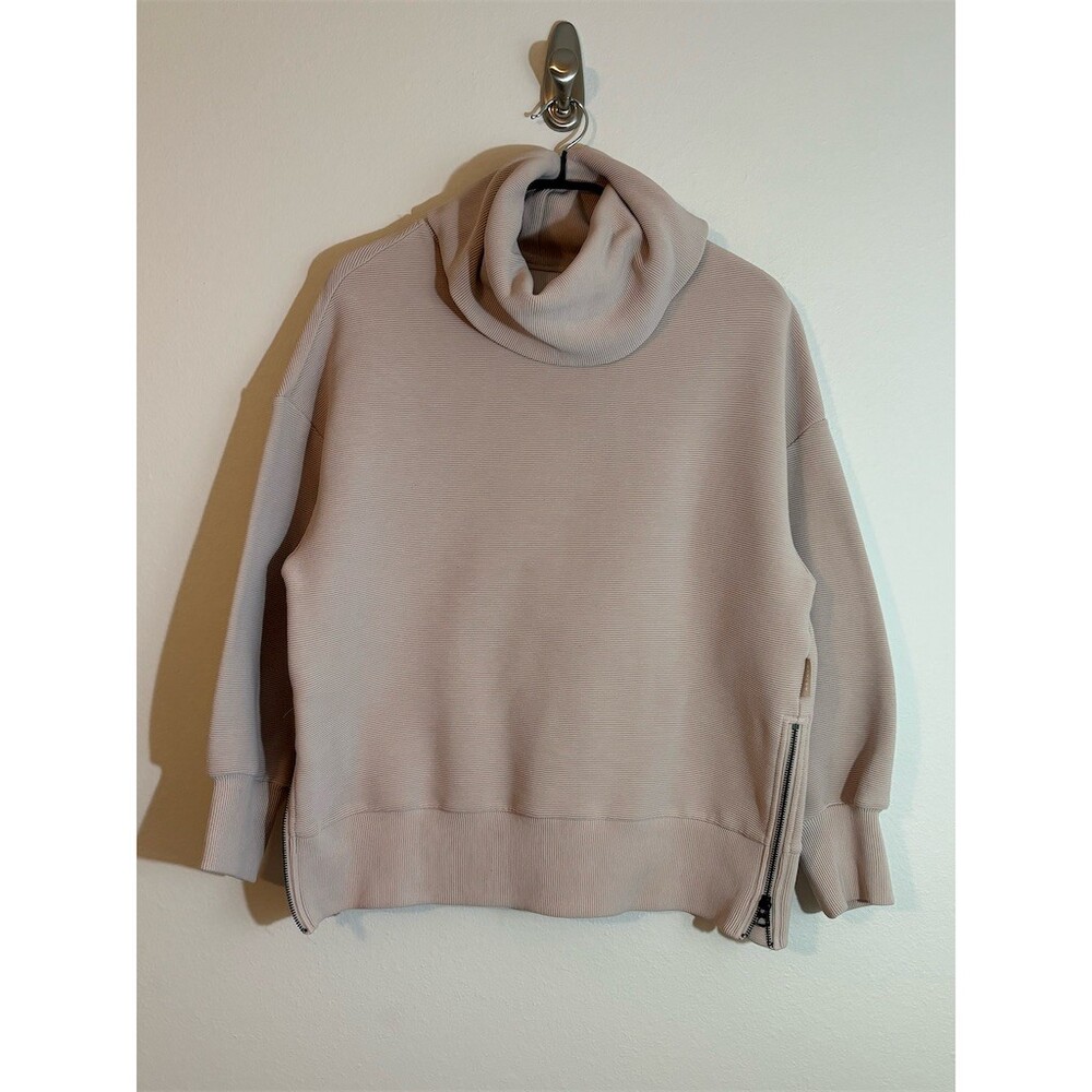 Varley Milton Sweat Cowl Neck Pullover Womens Size Small Side Zip